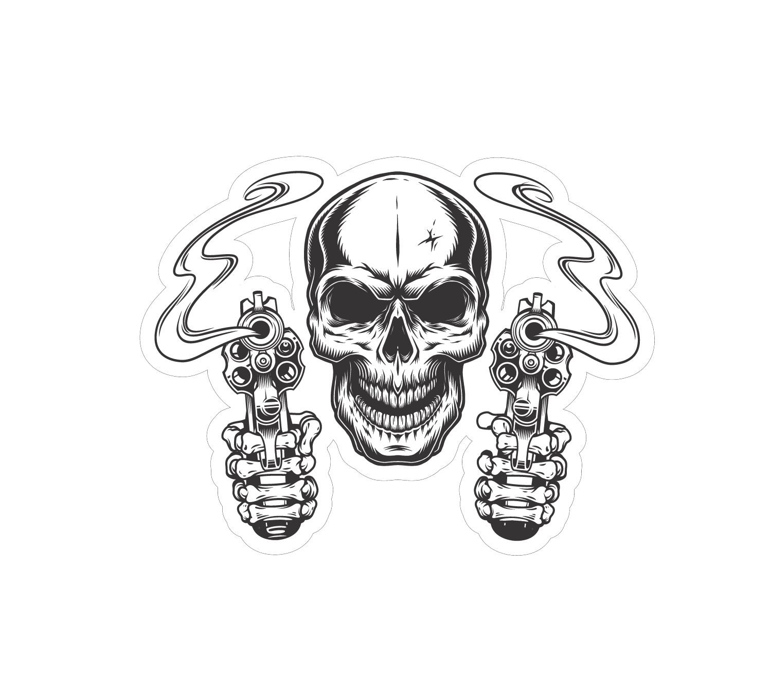 Skull And Guns Sle Customs Sarasota Laser Engraving 1647